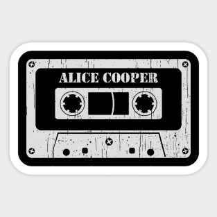 Alice Cooper - Vintage Cassette White Sticker